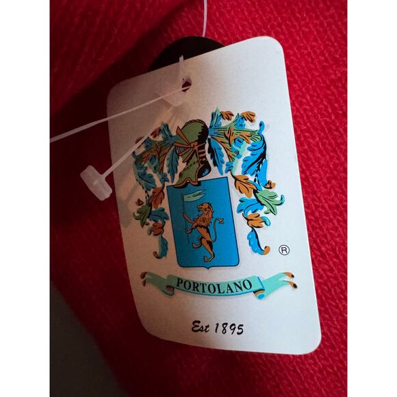 Portolano Red Cashmere Scarf - Women's One Size - New - Picture 4 of 5